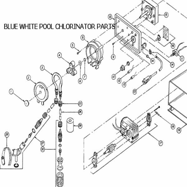Blue-White Flexflo A-100 Series Model 114-6 Pool Chlorinator Parts