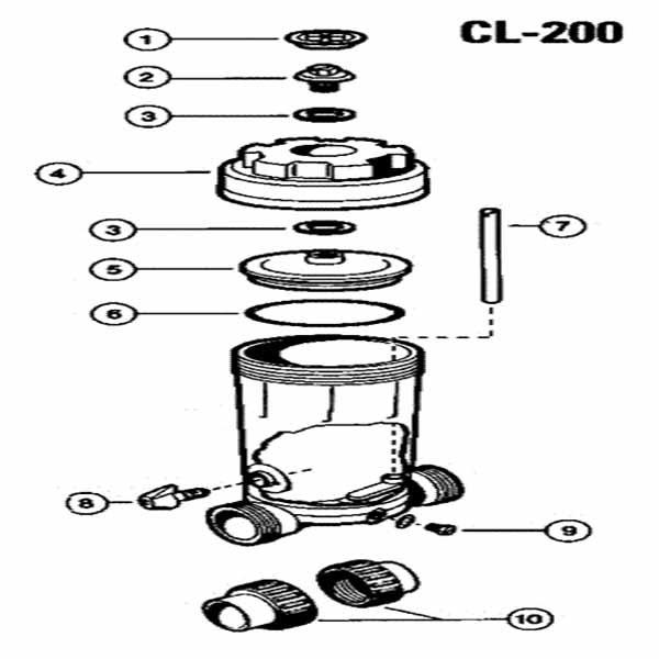 Hayward CL200 Automatic Chlorinator Parts InLine InGround Feeder