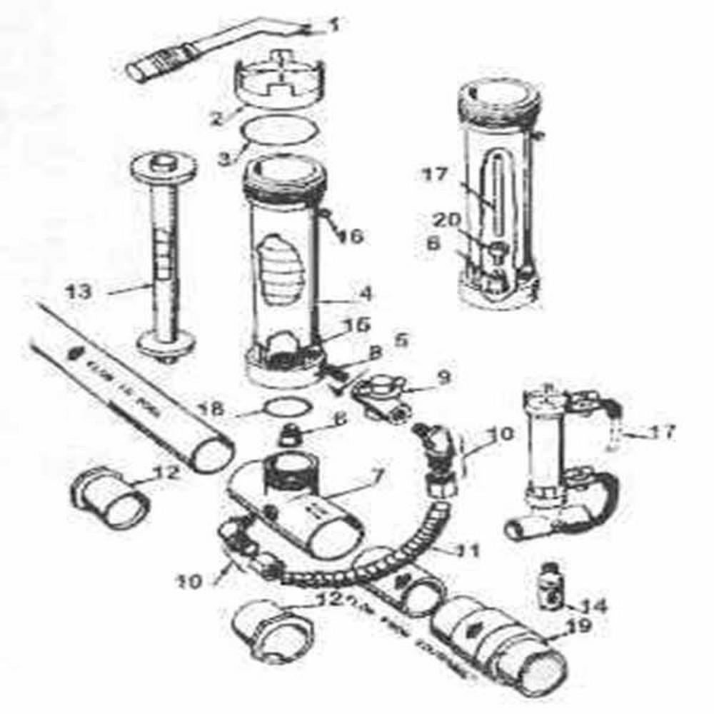 Rainbow Chlorinators Model 320 Parts