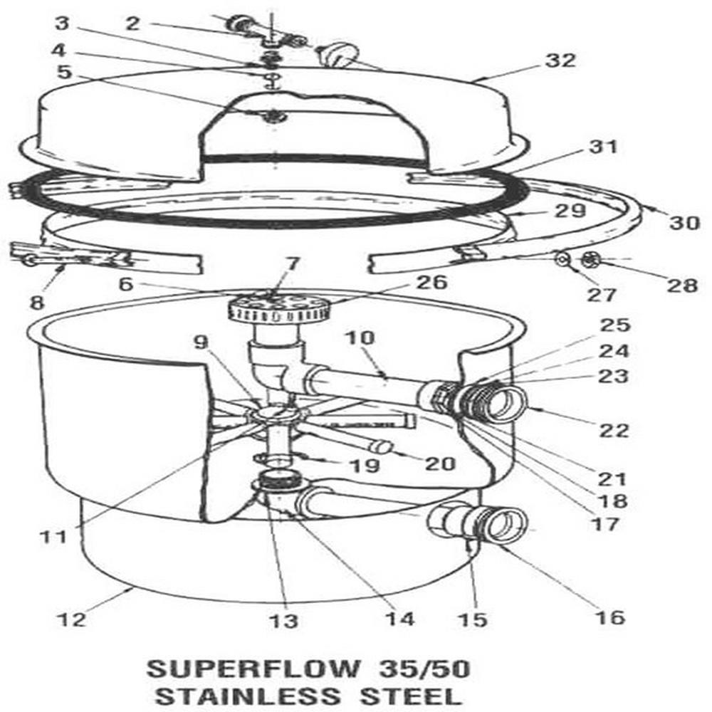 (Superflow SS) Superflow 35 / 50 Sand Filter Parts