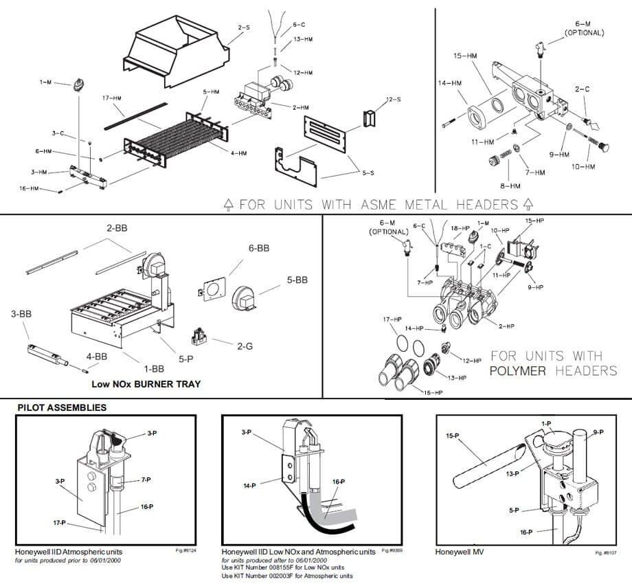 Raypak Rp2100 Pool Heater Parts