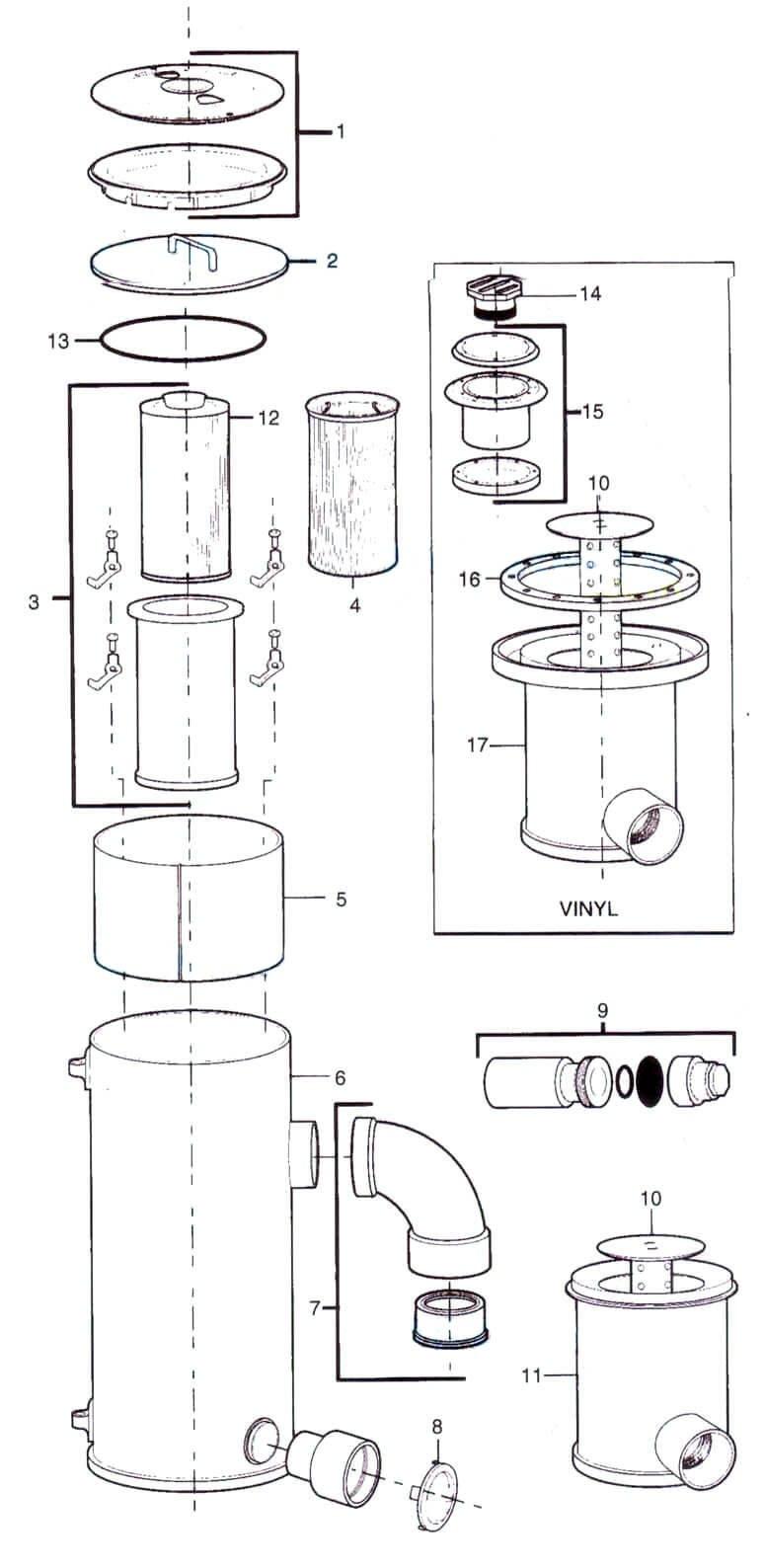 CareTaker Leaf Trapper Venturi-Powered Skimmer / Main Drain Parts