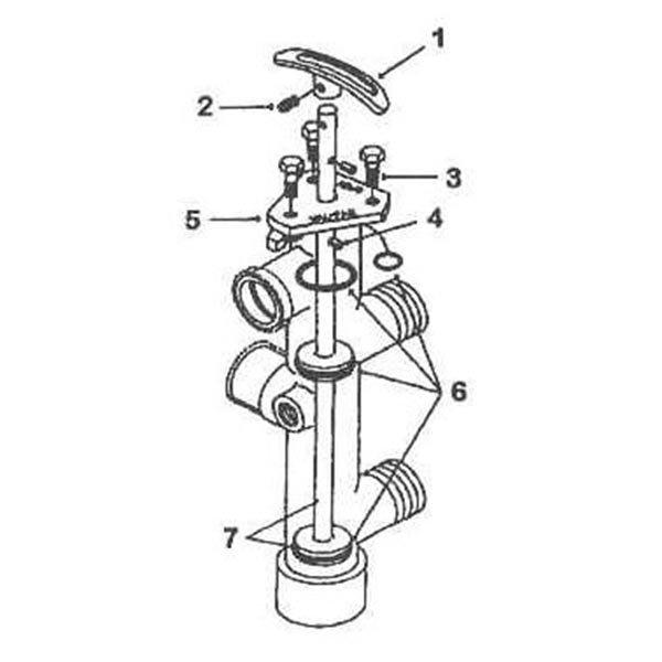 Parts For Anthony Pools Push Pull Backwash Valve Va 52 Filter