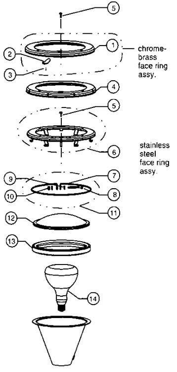 Amerlite Pool and Spa Light Parts
