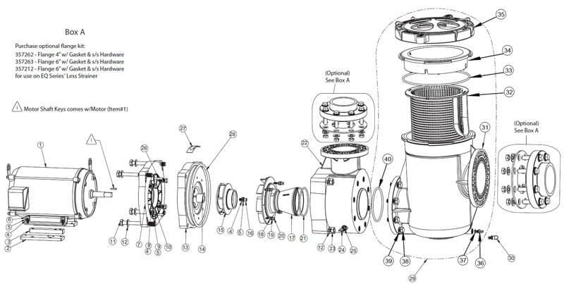 Pentair EQ Series Commercial Plastic Pump Parts