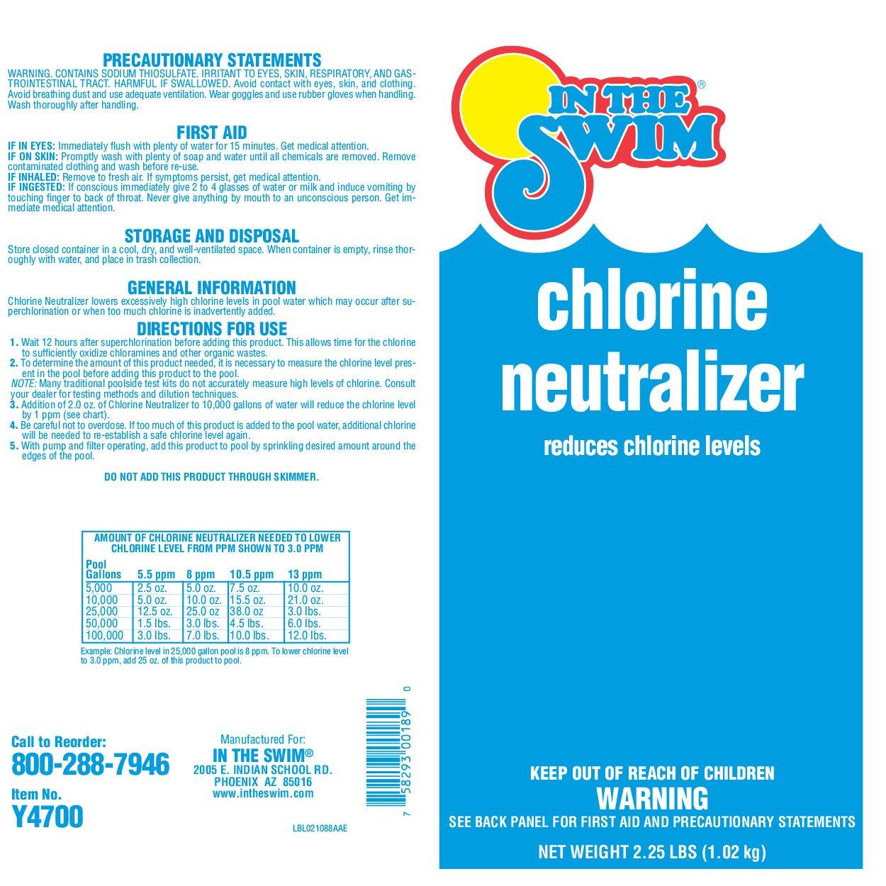 In The Swim  Chlorine Neutralizer