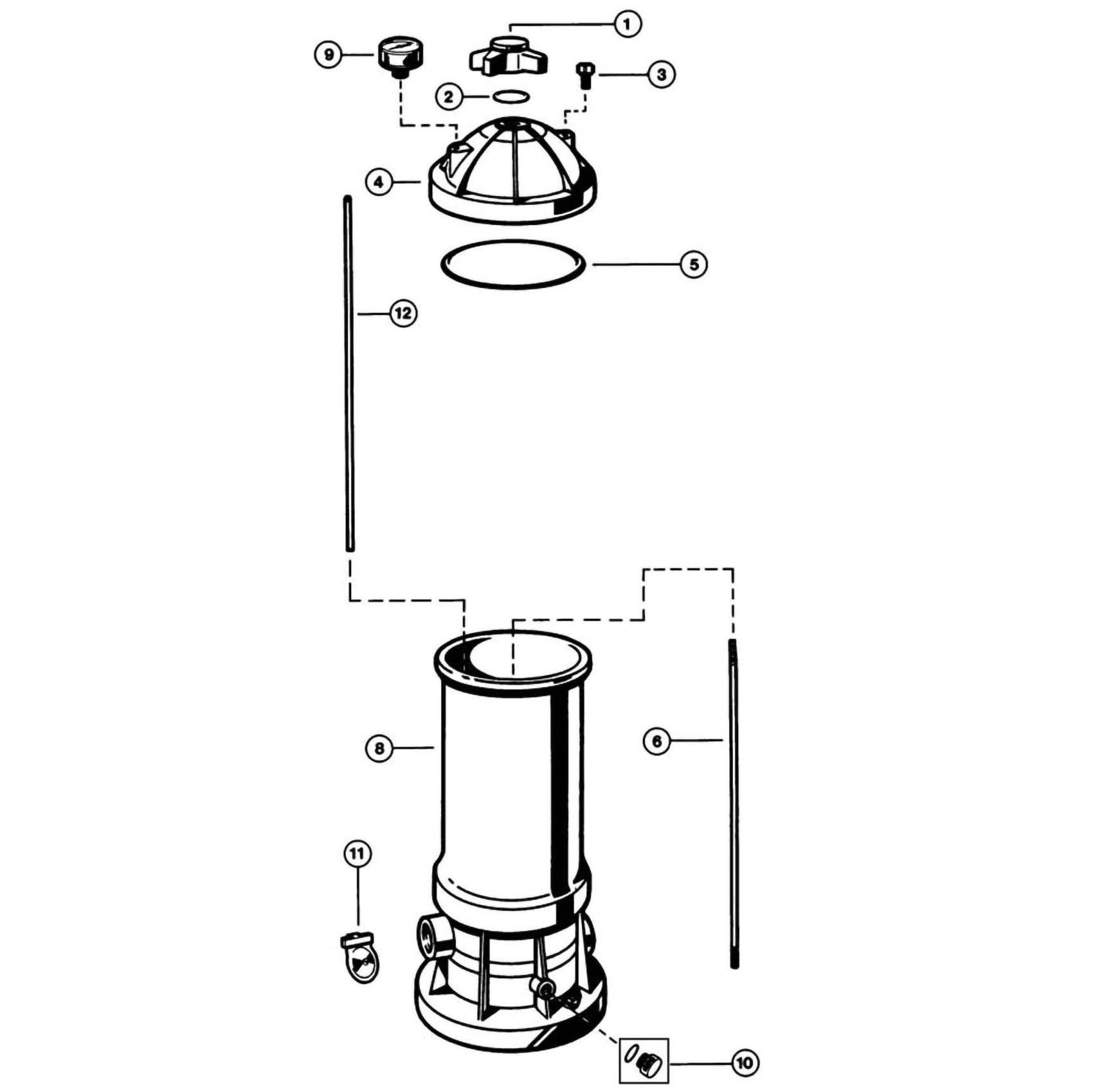 Hayward Star-Clear II Separation Tanks Part Schematic