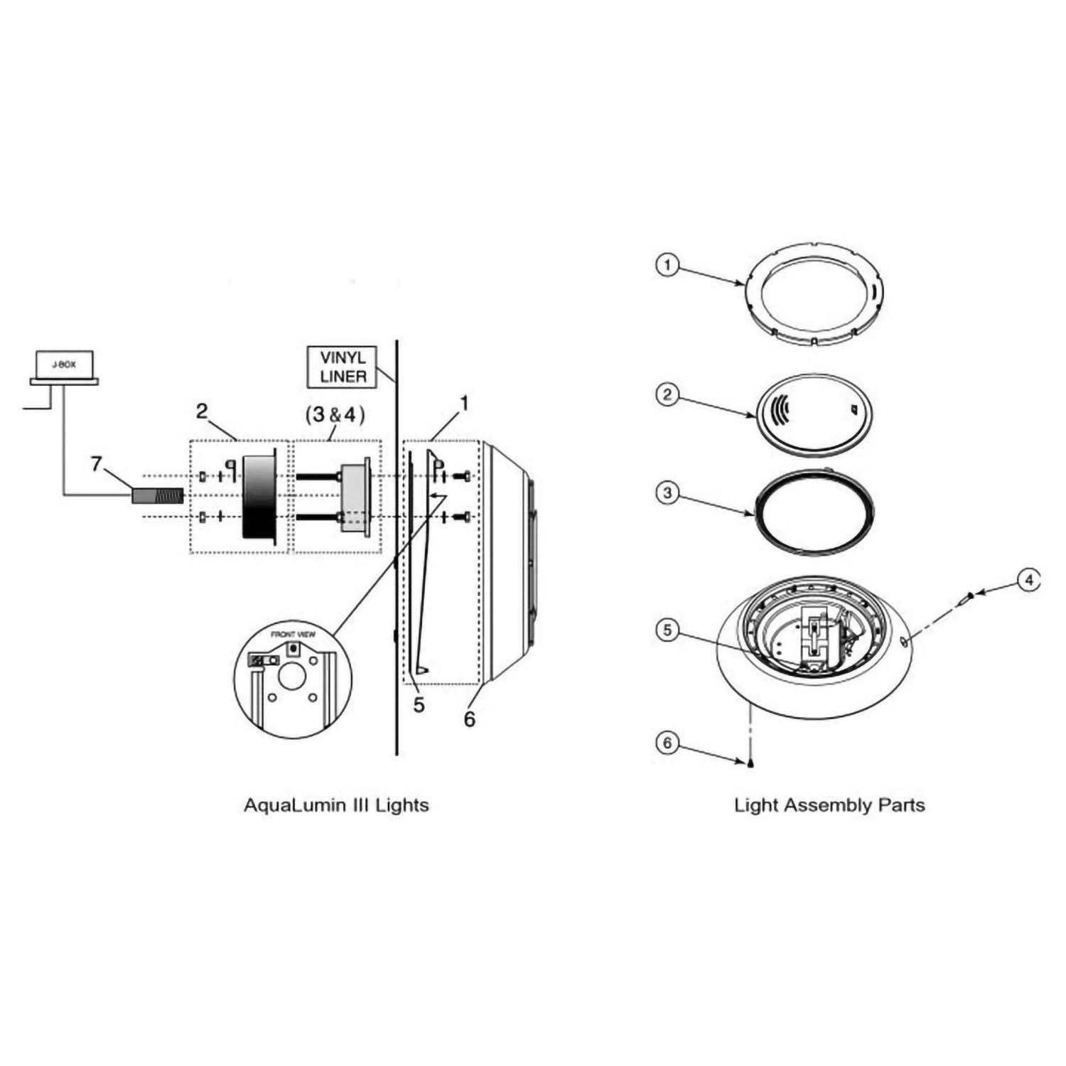 Pentair AquaLumin III Pool Light Parts