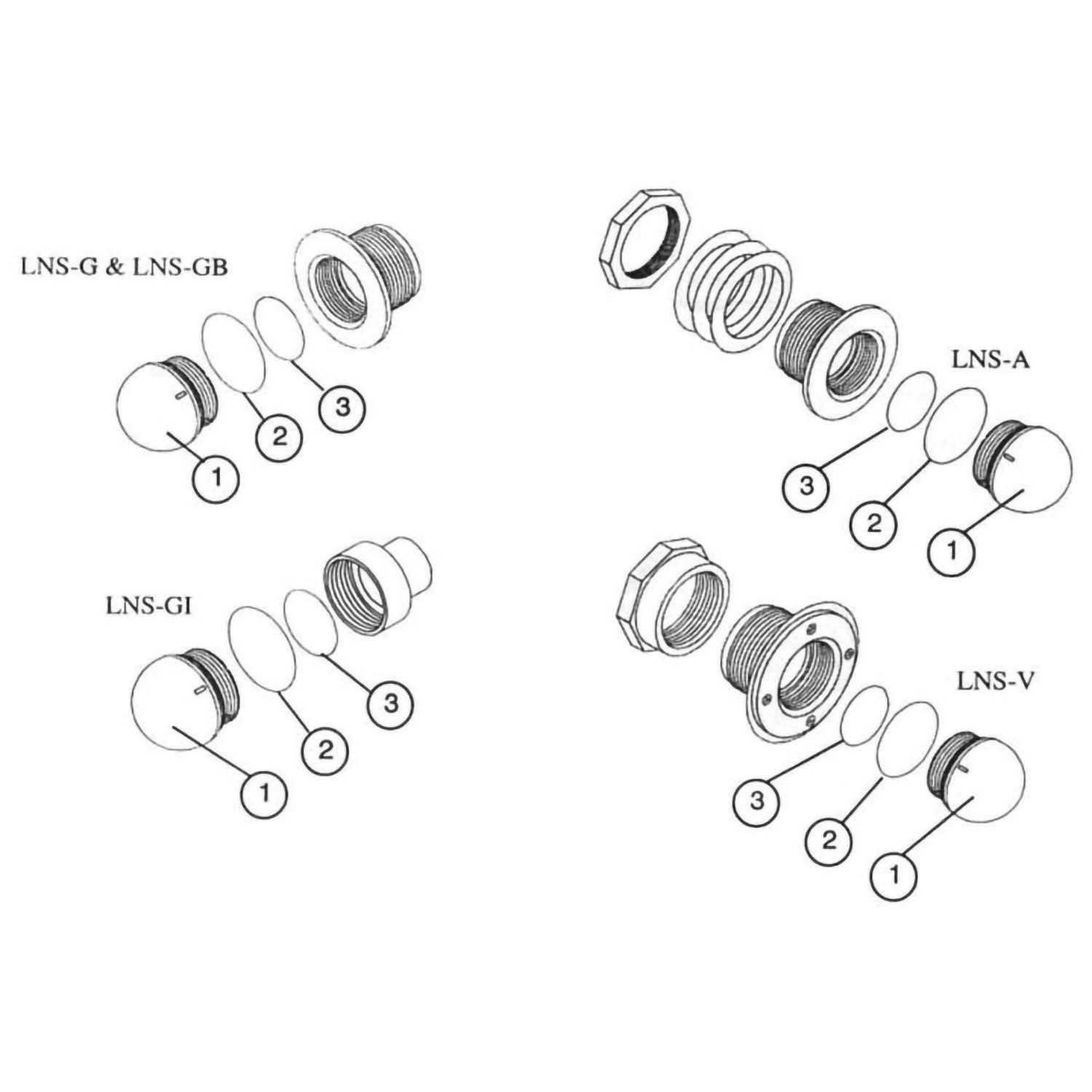 Fiberstars Lens Assembly Part Schematic