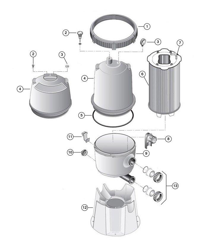 2 PLDE Modular DE Filter Replacement Parts