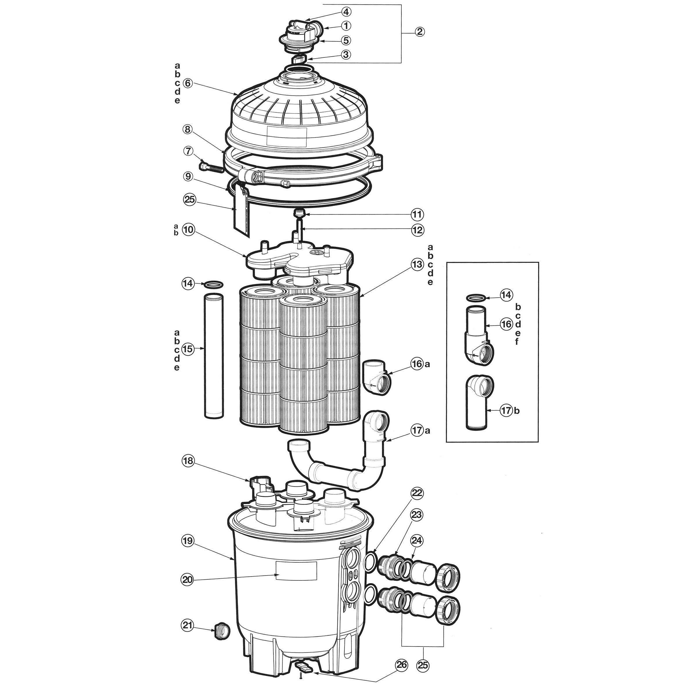 SwimClear Models: C2030, C3030, C4030, C5030 & C7030 Cartridge Filter Parts