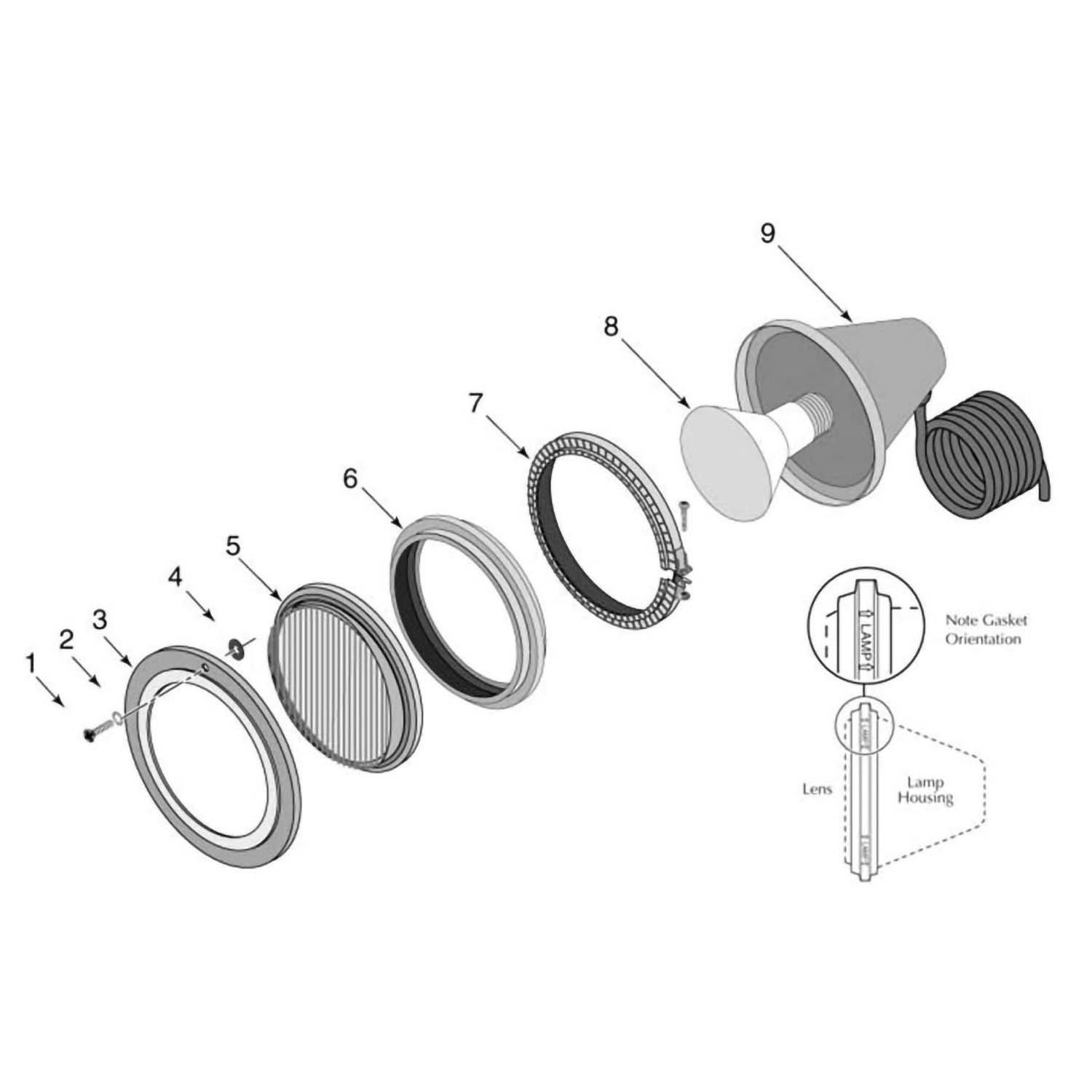 Sta-Rite Sunglow LTC Pool Light Parts