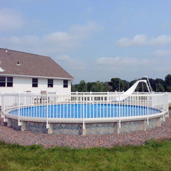 Vinyl Works Of Canada  Kit 1A Resin Above Ground Pool Fence Kit 8 Sections