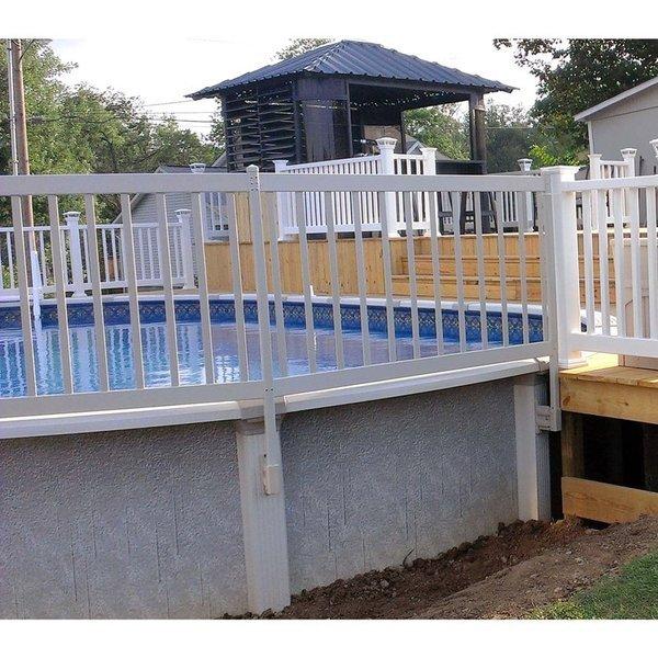 Vinyl Works Of Canada  Kit 1A Resin Above Ground Pool Fence Kit 8 Sections