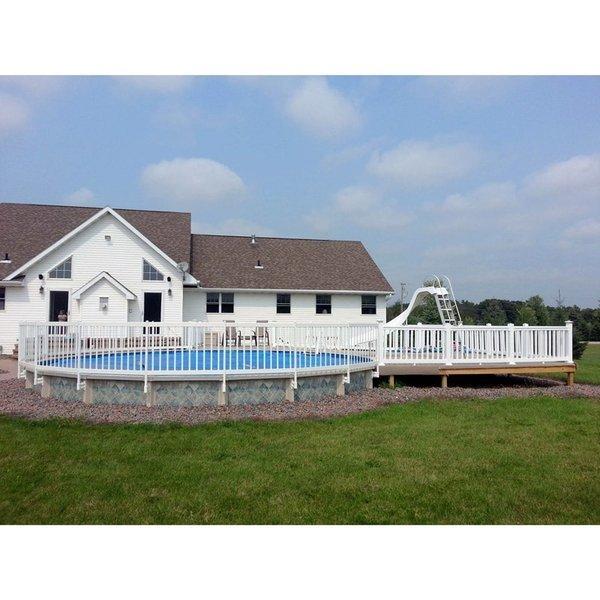 Vinyl Works Of Canada  Kit 1A Resin Above Ground Pool Fence Kit 8 Sections