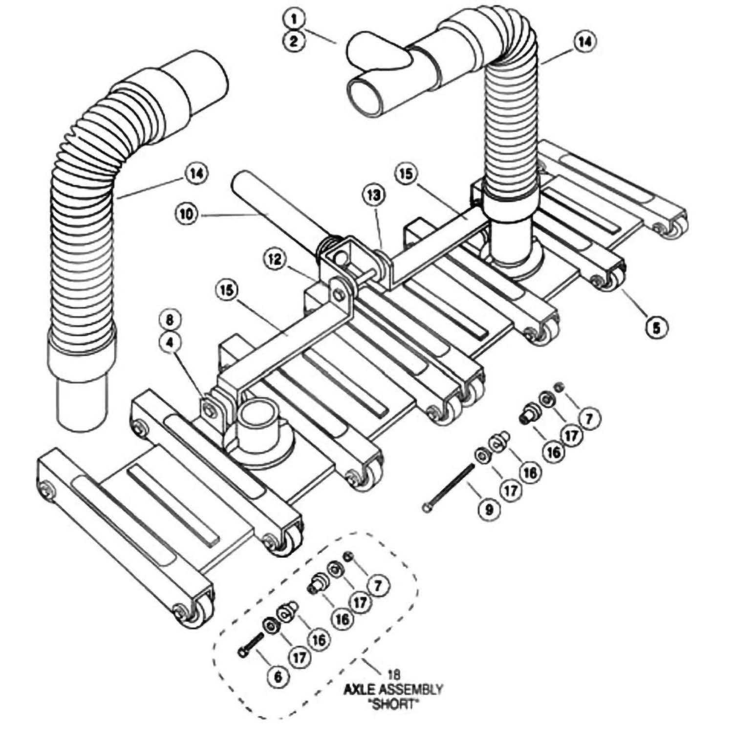 Pentair Flex-A-Vac Vacuums & Leaf Traps Part Schematic