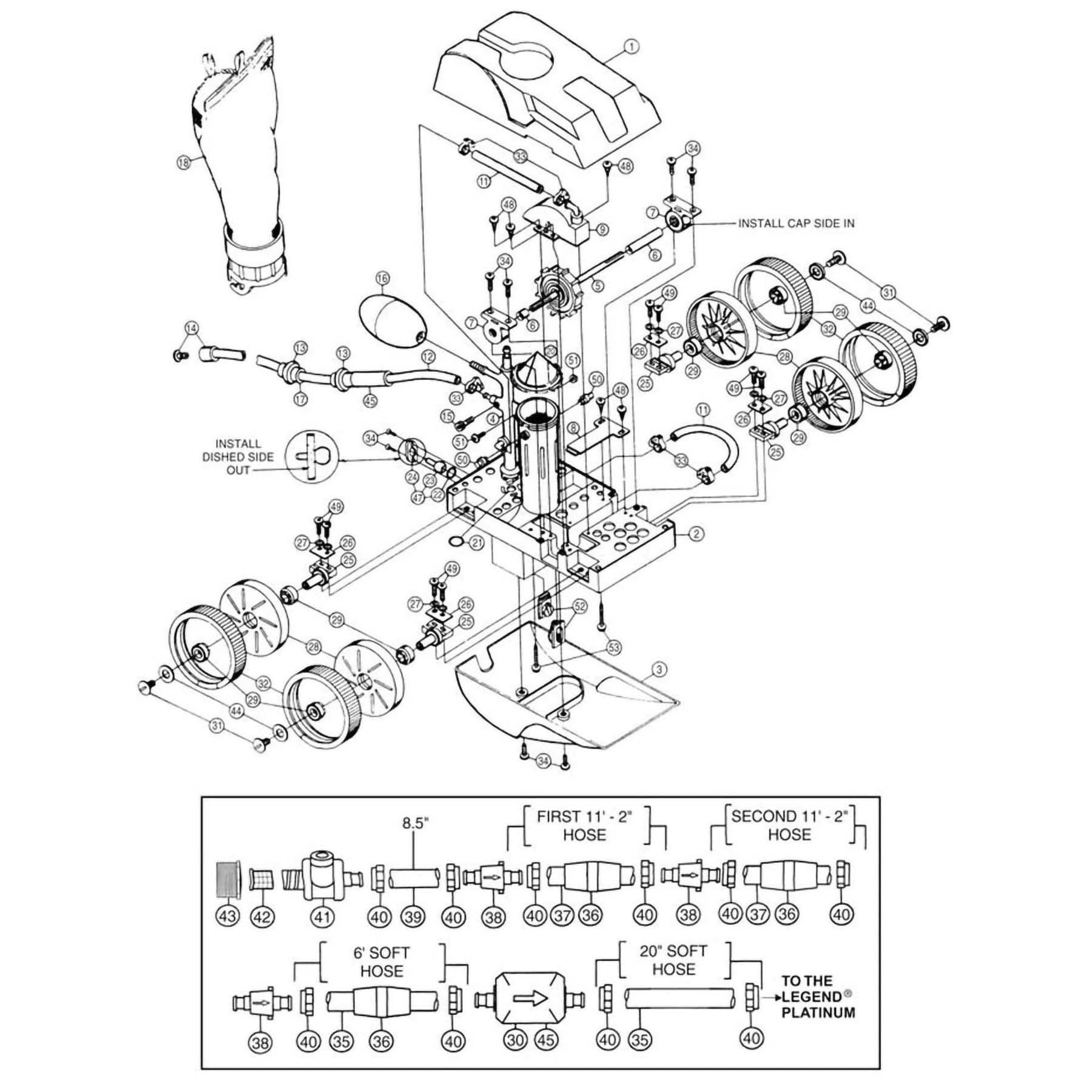 Pentair Legend 4-Wheel LL105 Part List