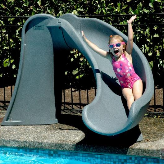 S.R Smith  Cyclone Pool Slide with Right Curve Taupe