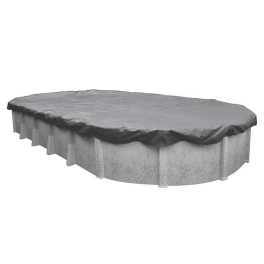 Midwest Canvas  16 x 25 Oval Winter Pool Cover 16 Year Warranty Silver