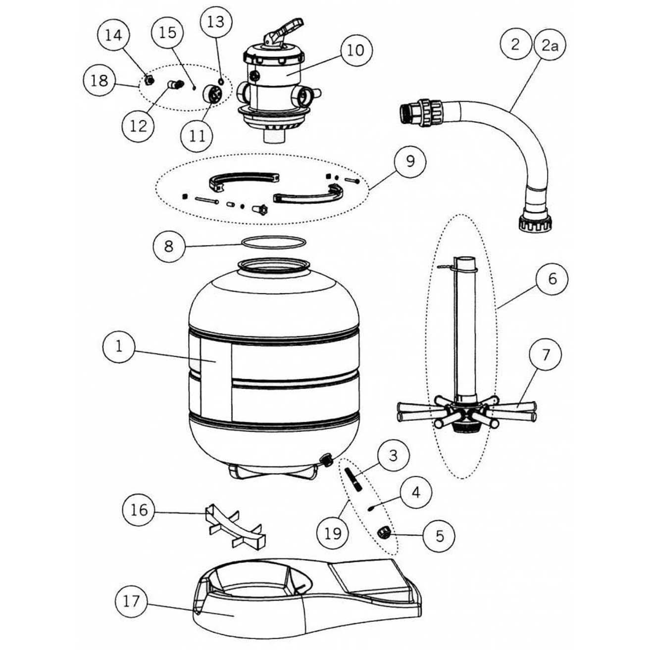 Astral Millenium Top Mount for Astramax  Sena Pump Part Schematic