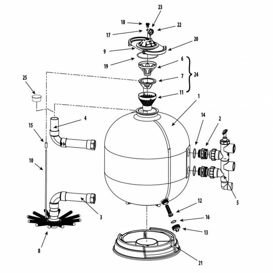 Waterway UltraClean Pro Pool Sand Filter Parts