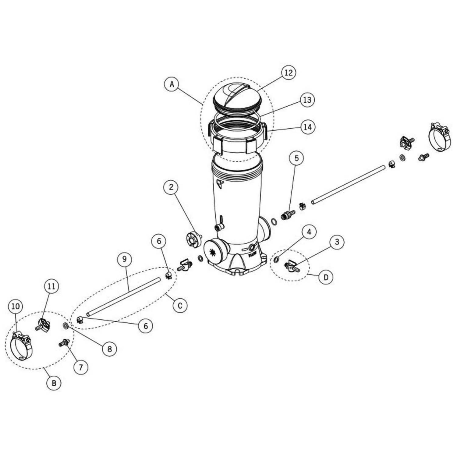 Astral 24432 OffLine Chemical Feeder Parts Leslie's Pool Supplies