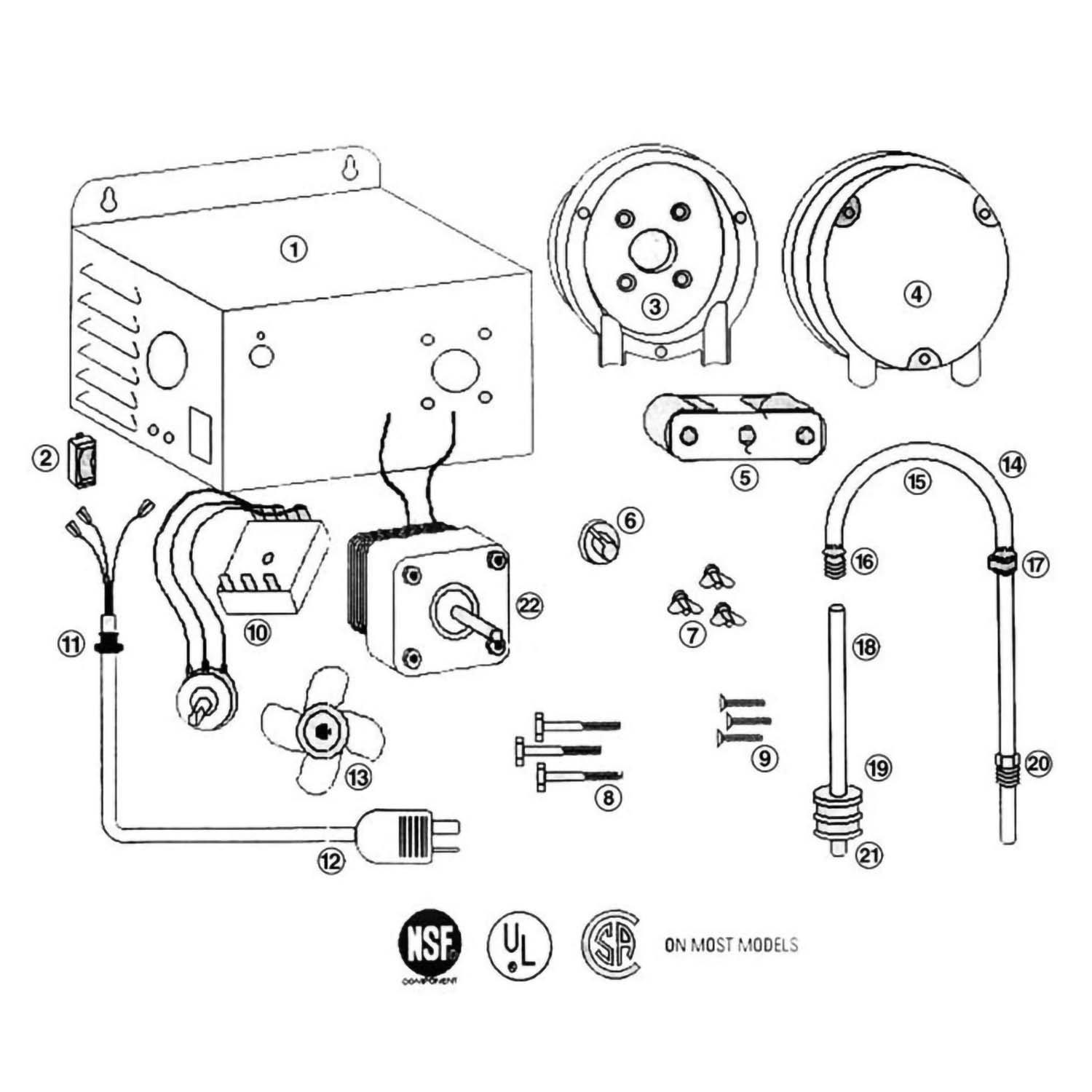 Rolachem Traditional Series Pool Chemical Feeder Parts