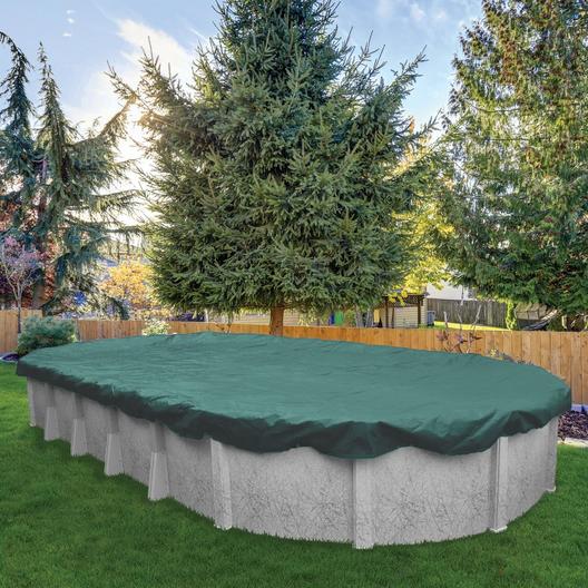 Midwest Canvas  16 x 32 Oval Winter Pool Cover 12 Year Warranty Green