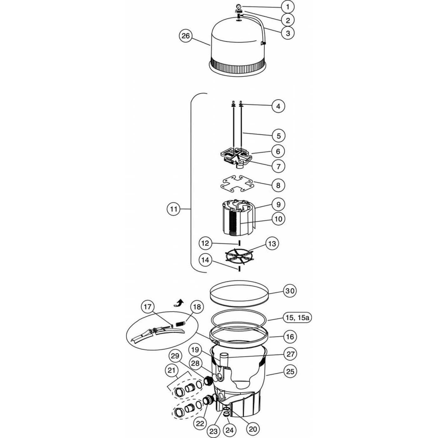 FNS Plus D.E. Filter Parts