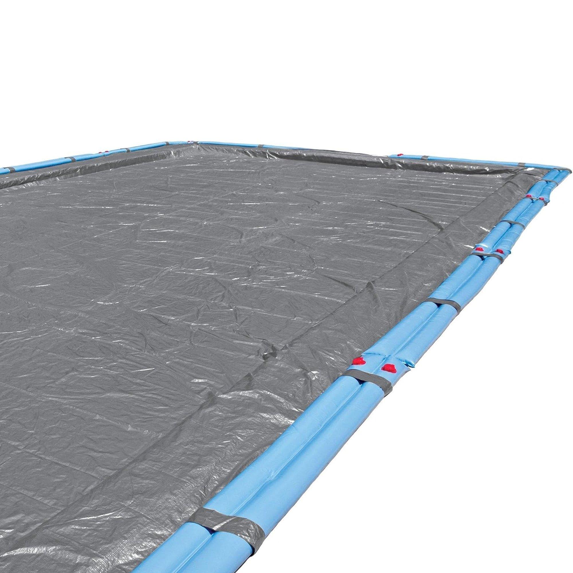 Rectangle Steel Guard Inground Winter Pool Cover 15 Year Warranty Silver