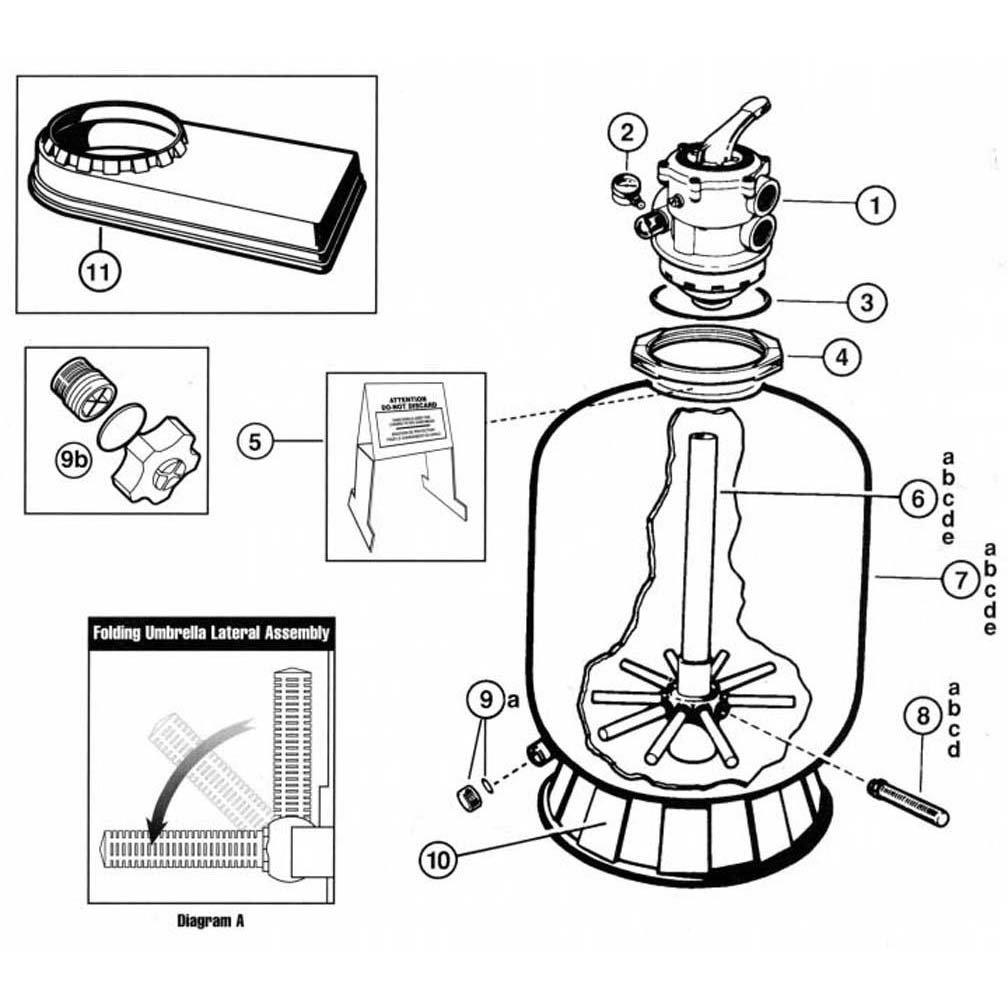 Pro Series: S180T, 210T, 220T, 230T & 244T Sand Filter Parts