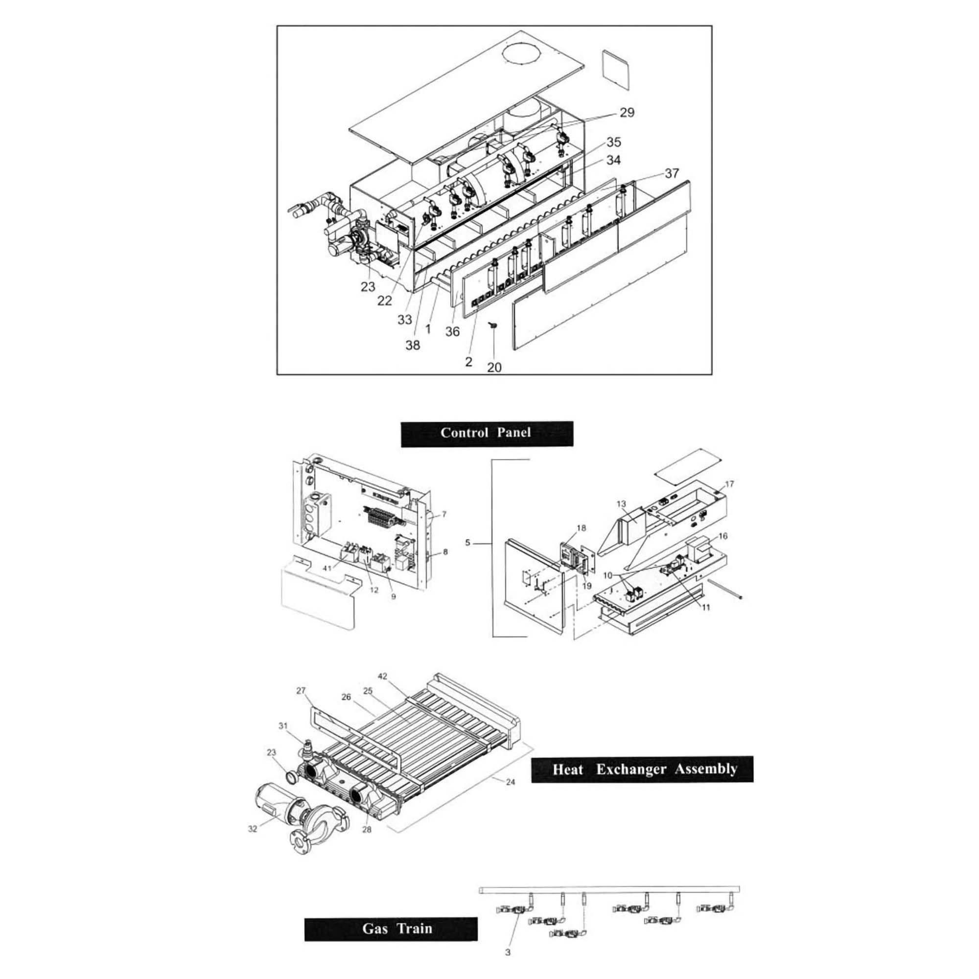 Lochinvar Copper-Fin2 Commercial Pool Heater Parts