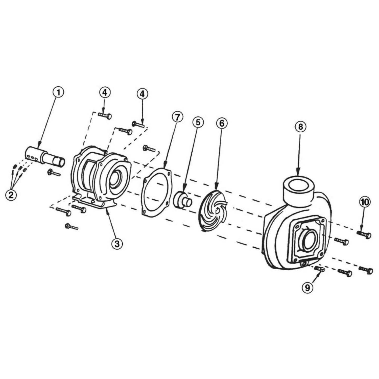 Anthony AS & AC Series Pump Part Schematic