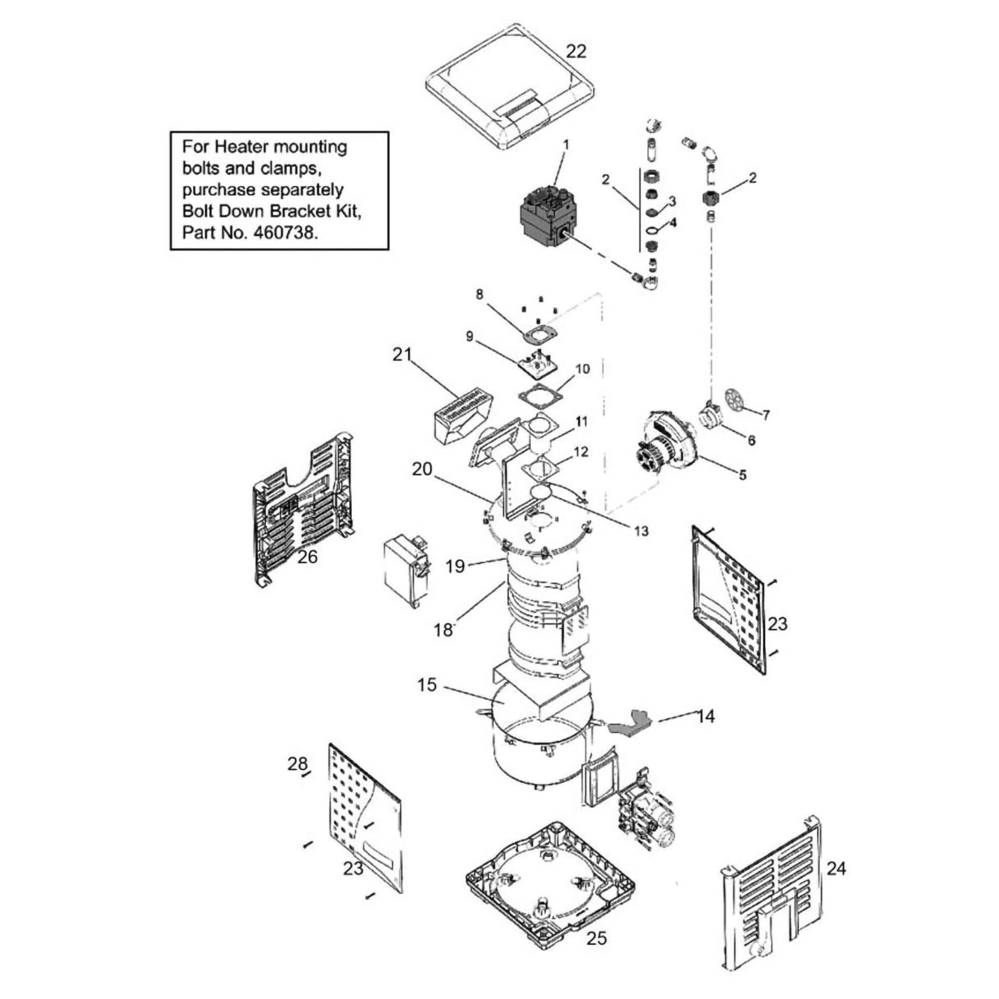 Pentair MasterTemp Heater Burner System Parts