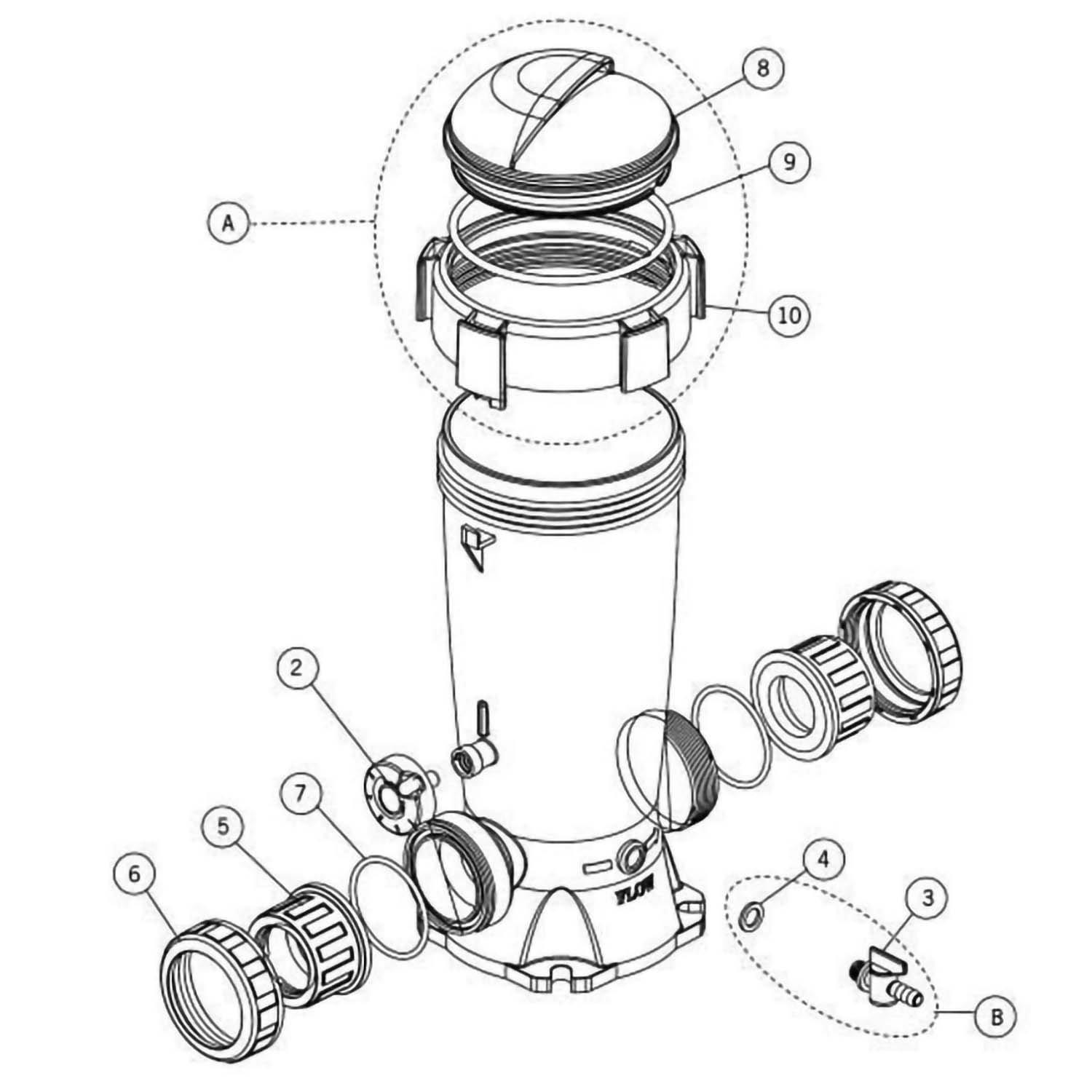 Astral In-Line Feeder Replacement Parts #24431