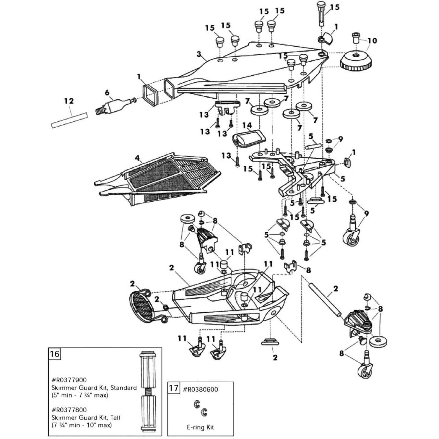 Jandy Ray-Vac Head (Vinyl & Fiberglass) Pool Cleaner Parts