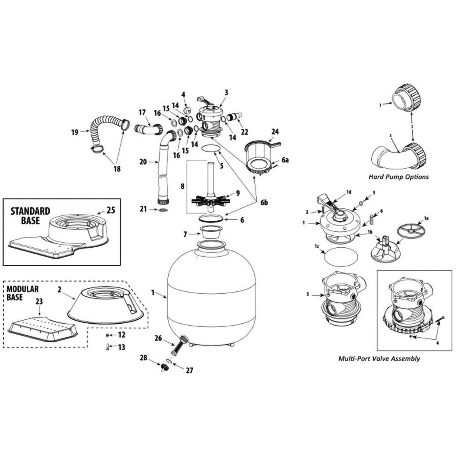 Waterway Carefree Pool Sand Filter Parts