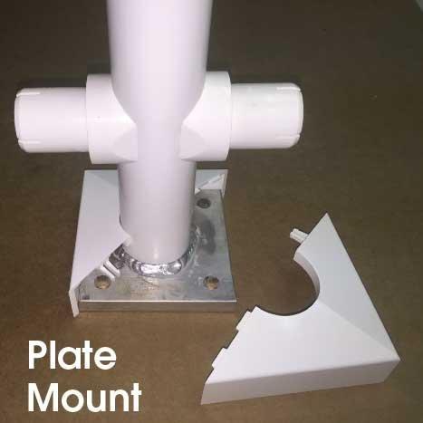 48" 2200 Saftron Pool Fence Series, Plated Mid Post, White