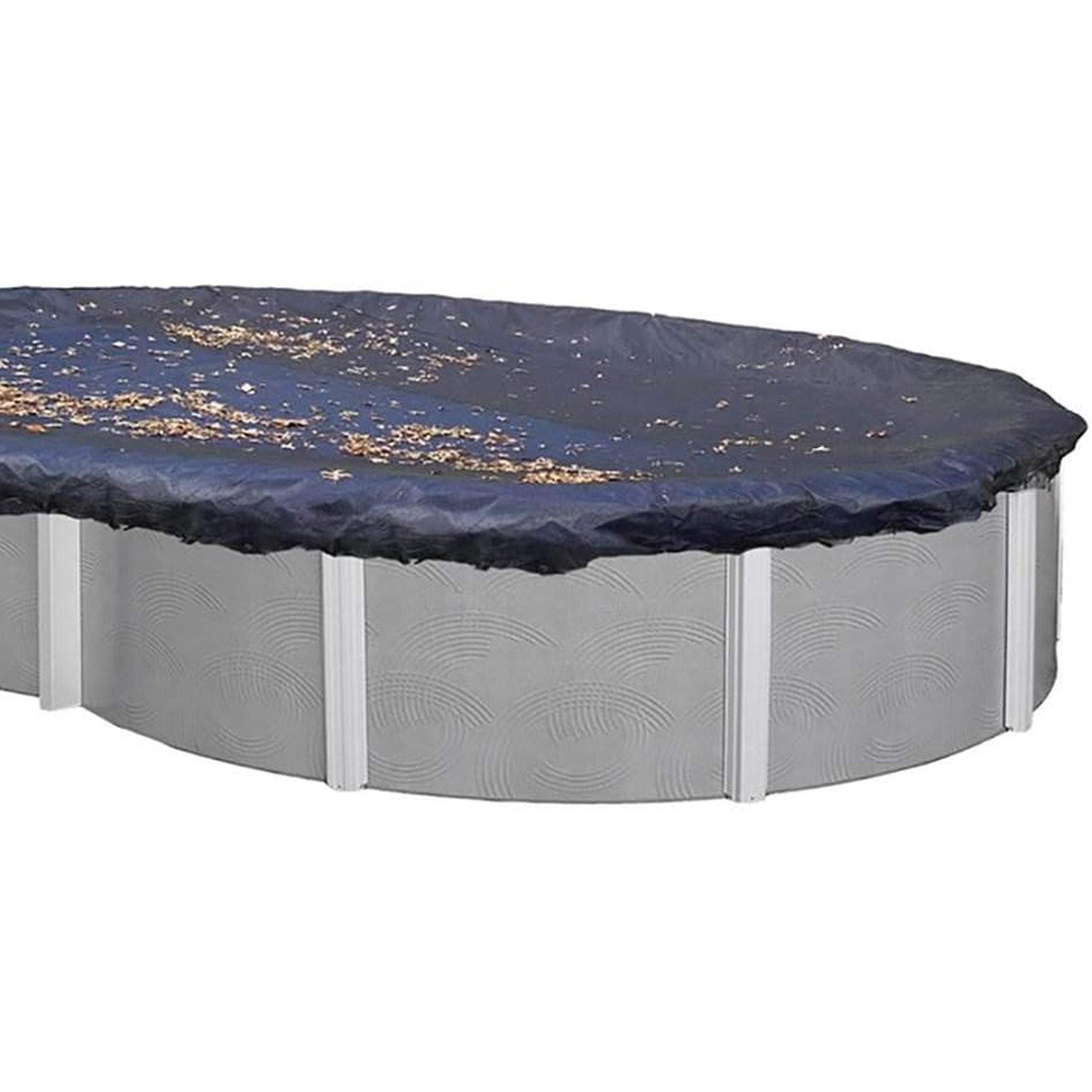 Oval Polar Above Ground Winter Pool Cover, 10 Year Warranty, Blue