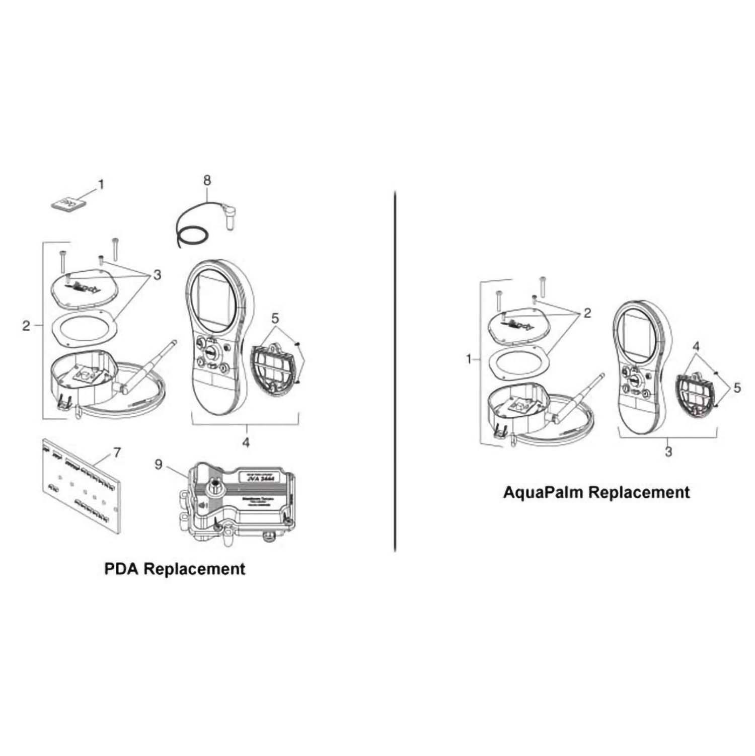 Jandy PDA / AquaPalm Replacement Parts