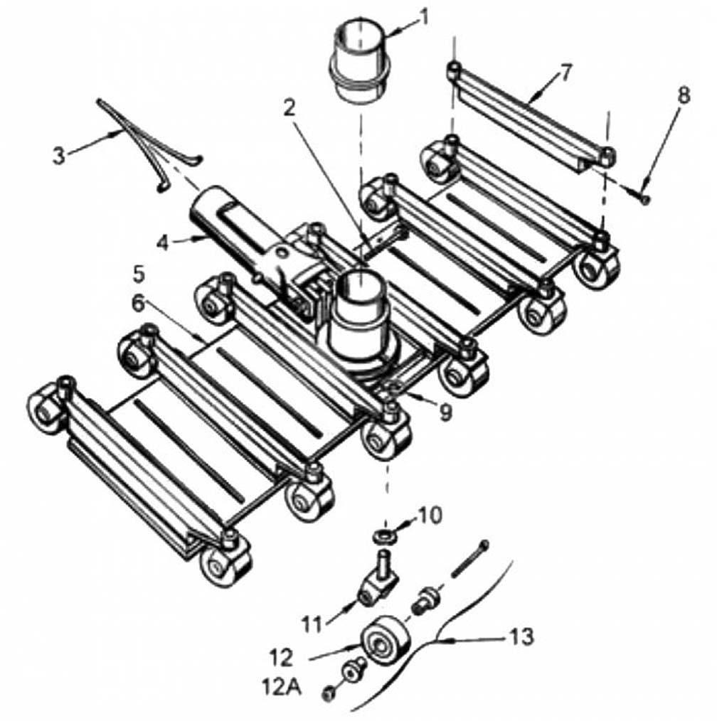 Pentair Swivel Wheel Flexible Vacuums: Models 250, 252 Parts