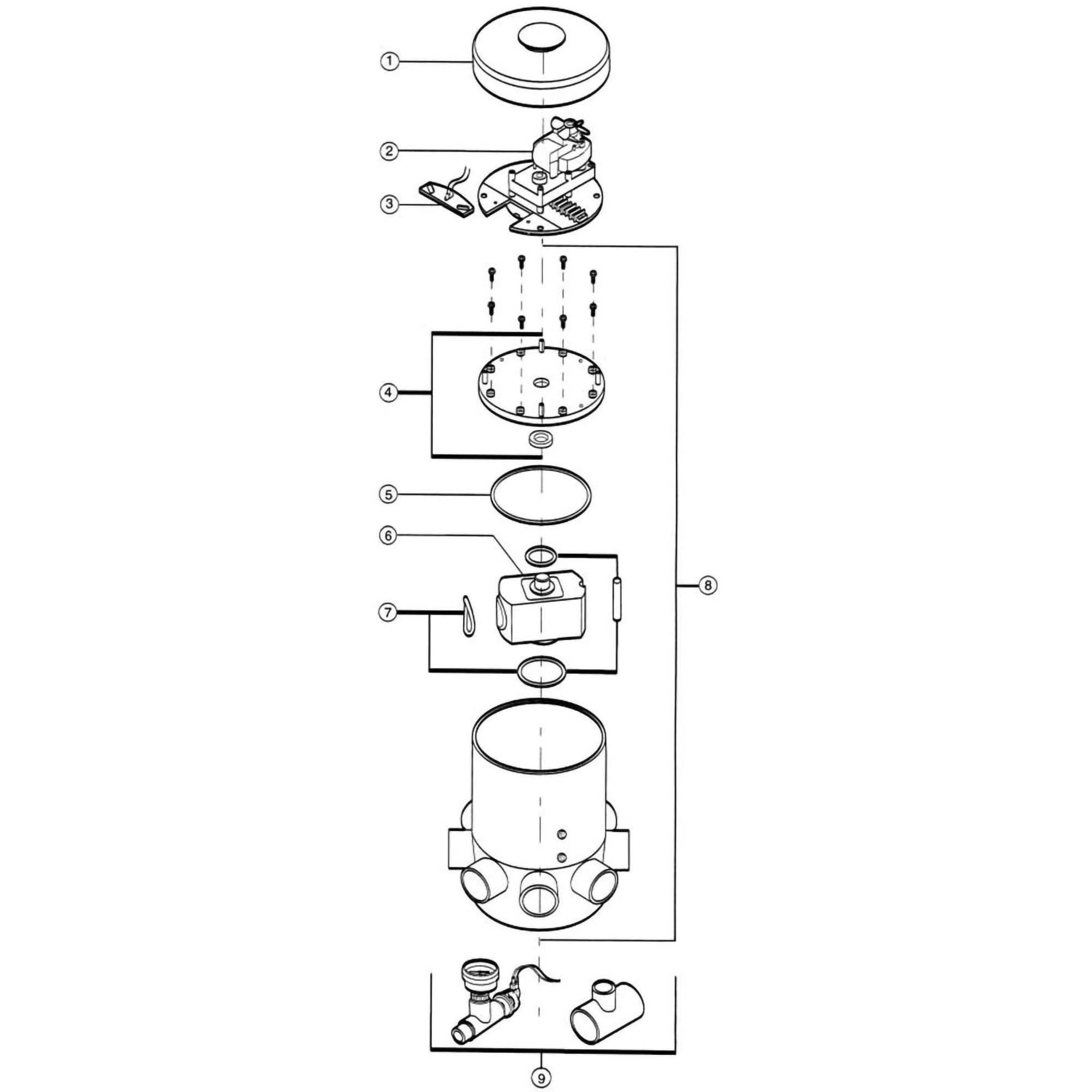 Jandy Ultraflex Series Electric 8-Port Valve Parts