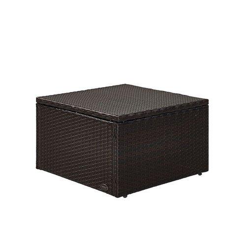 Crosley  Palm Harbor Wicker Ottoman with Gray Cushion