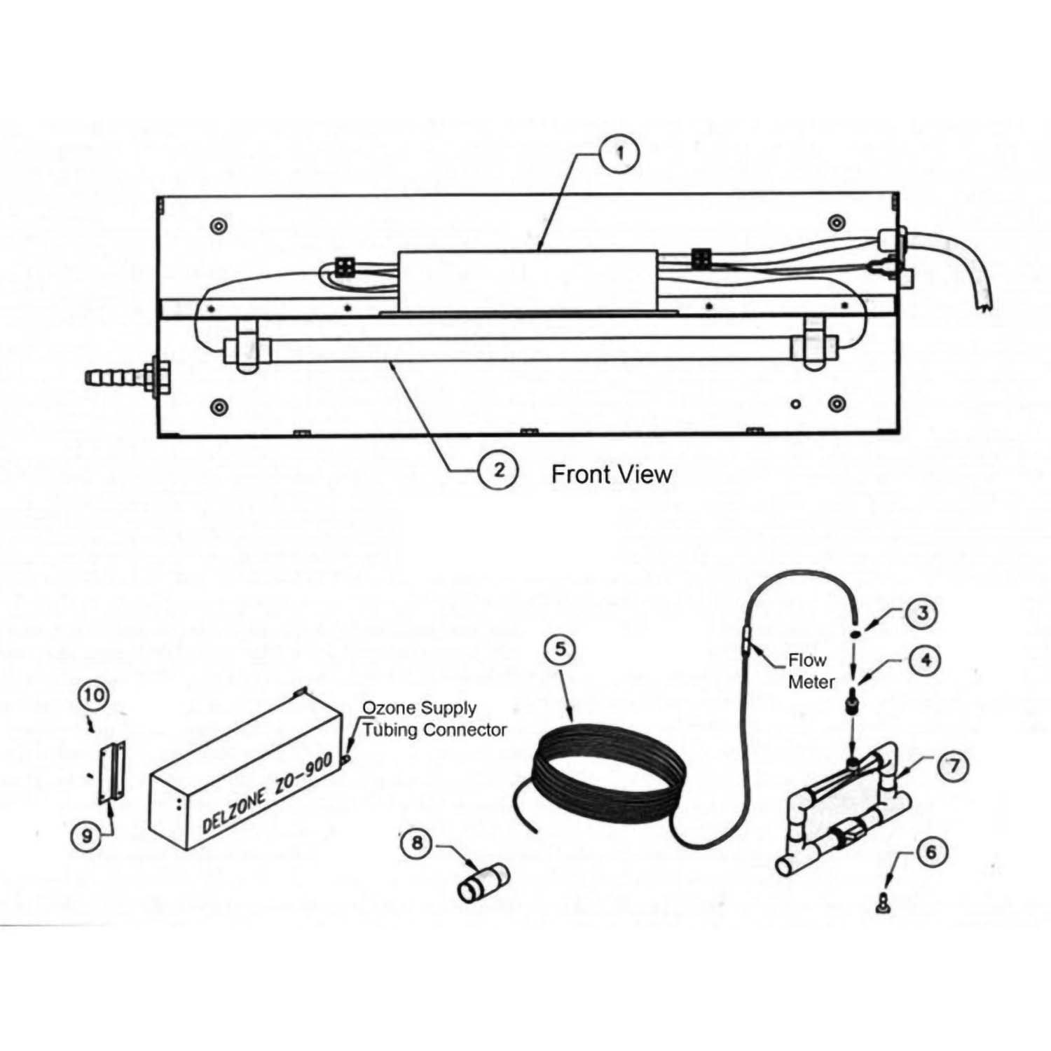 Del Ozone ZO-900 Pool Ozonator Parts