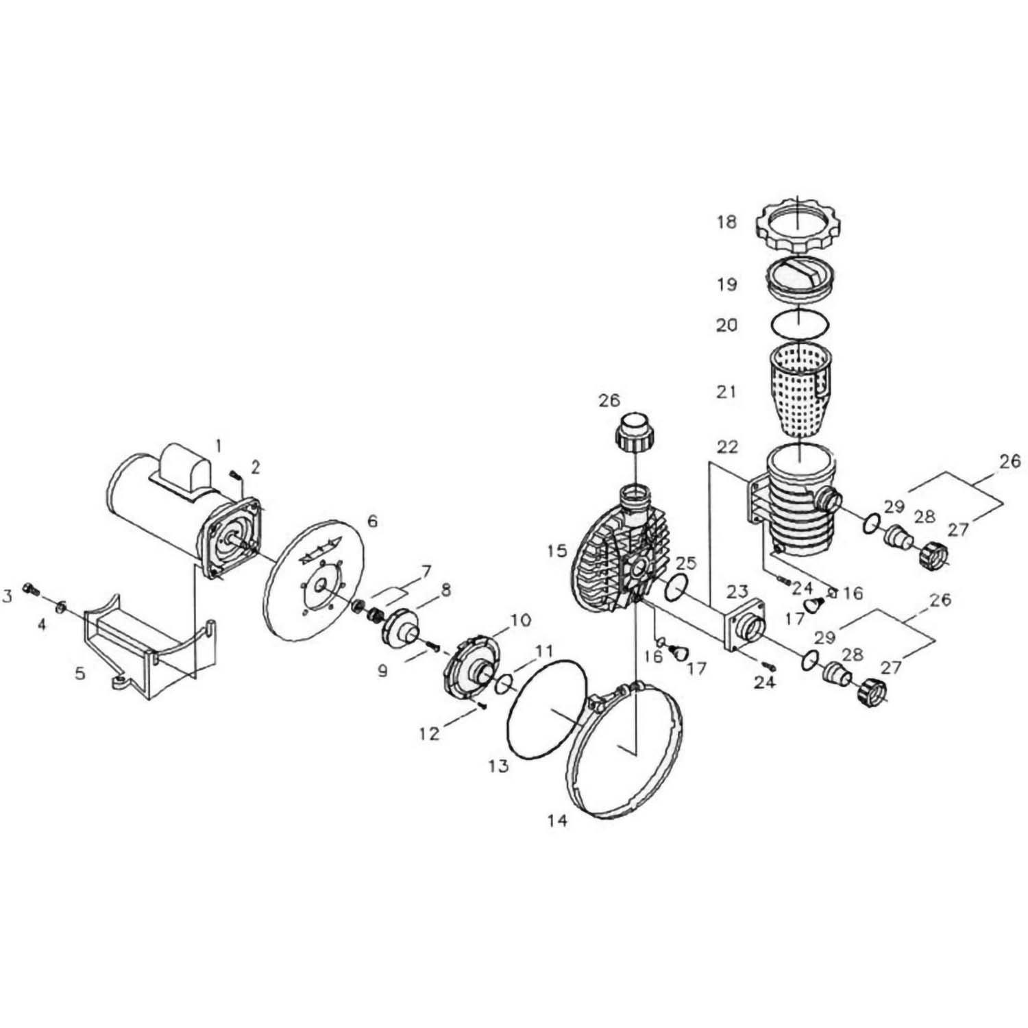 Aqua-Flo Dominator High Head Pump Part List