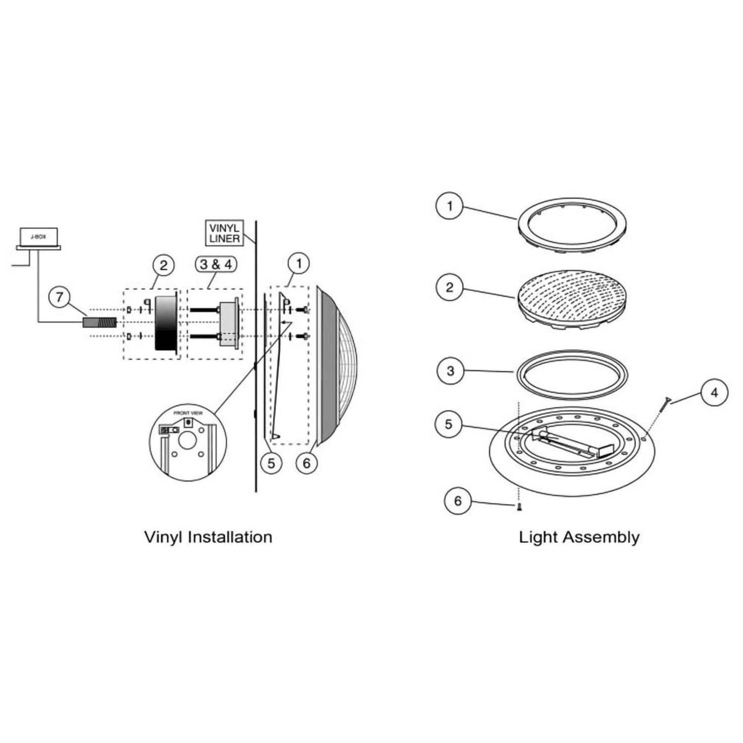 Pentair AquaLumin  AquaLumin II Pool Light Parts