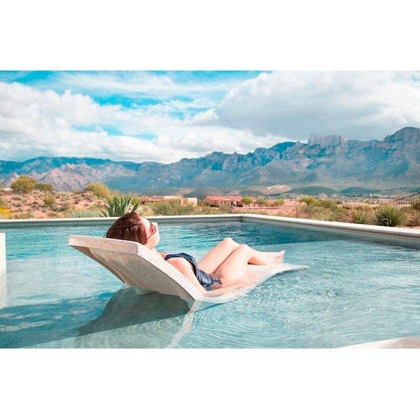 DS-1-52 Destination Series In-Pool Lounger, Solid Gray