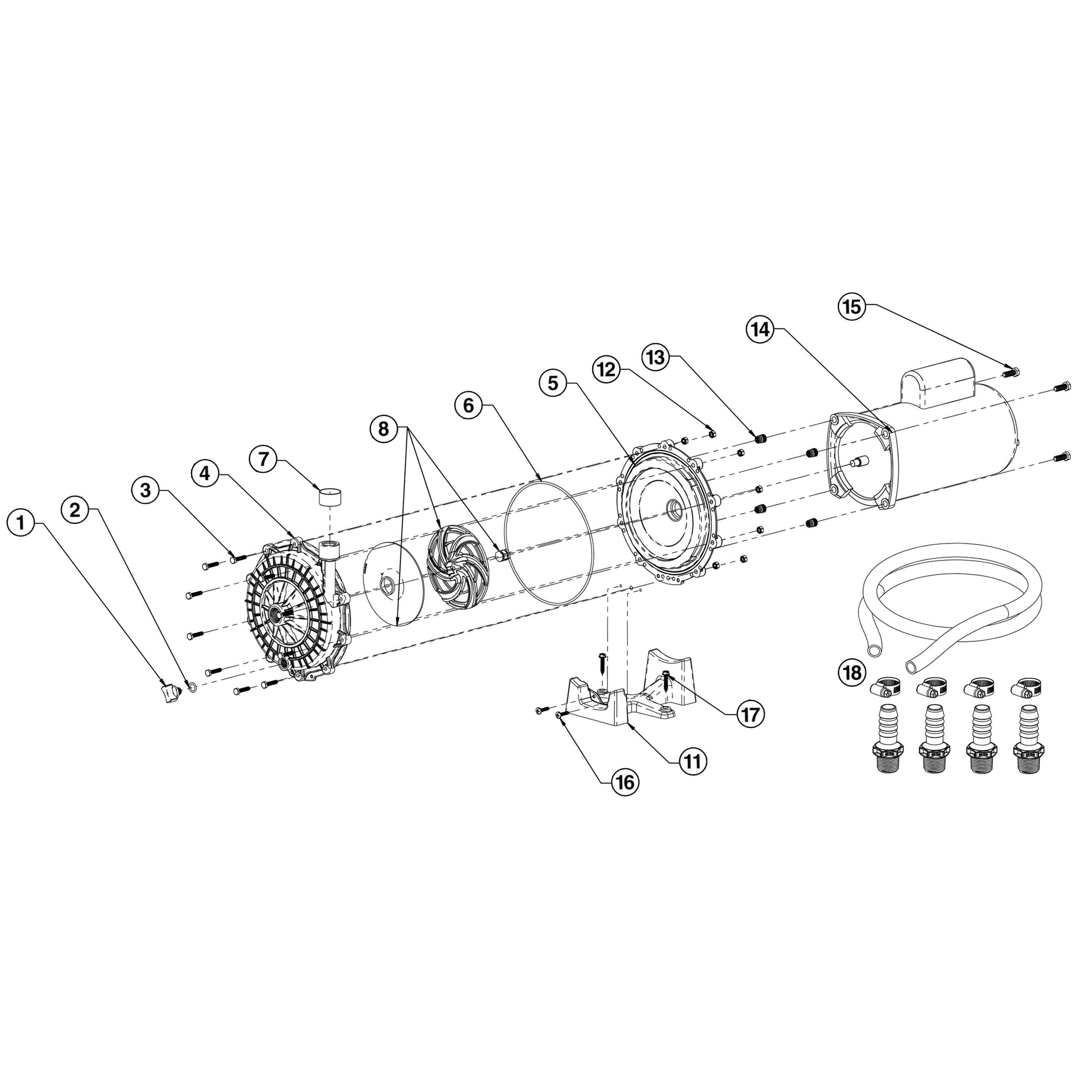 Waterway Universal Booster Pump Parts