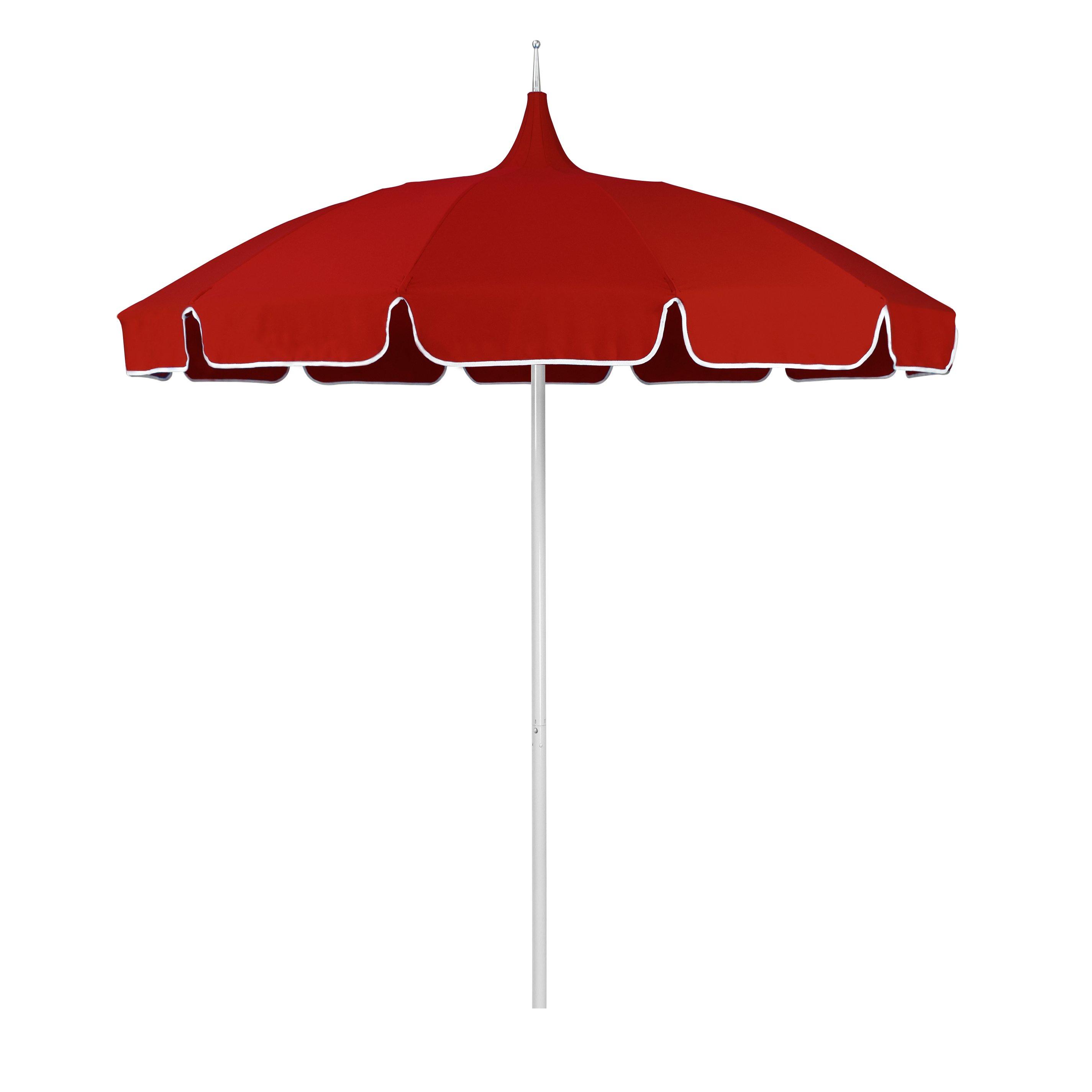Vintage Pagoda Solid 8.5 Umbrella  Red
