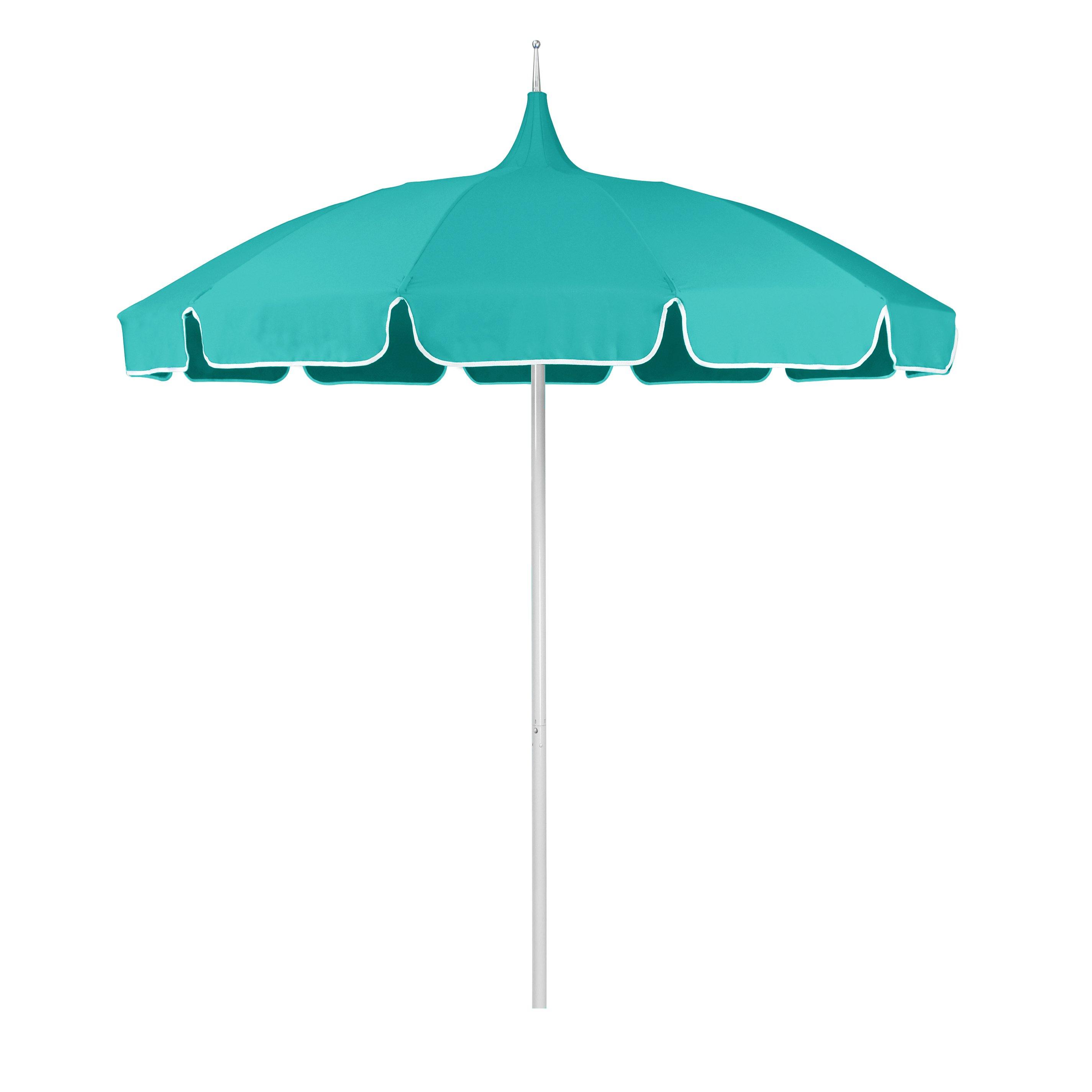 Vintage Pagoda Solid 8.5 Umbrella  Red